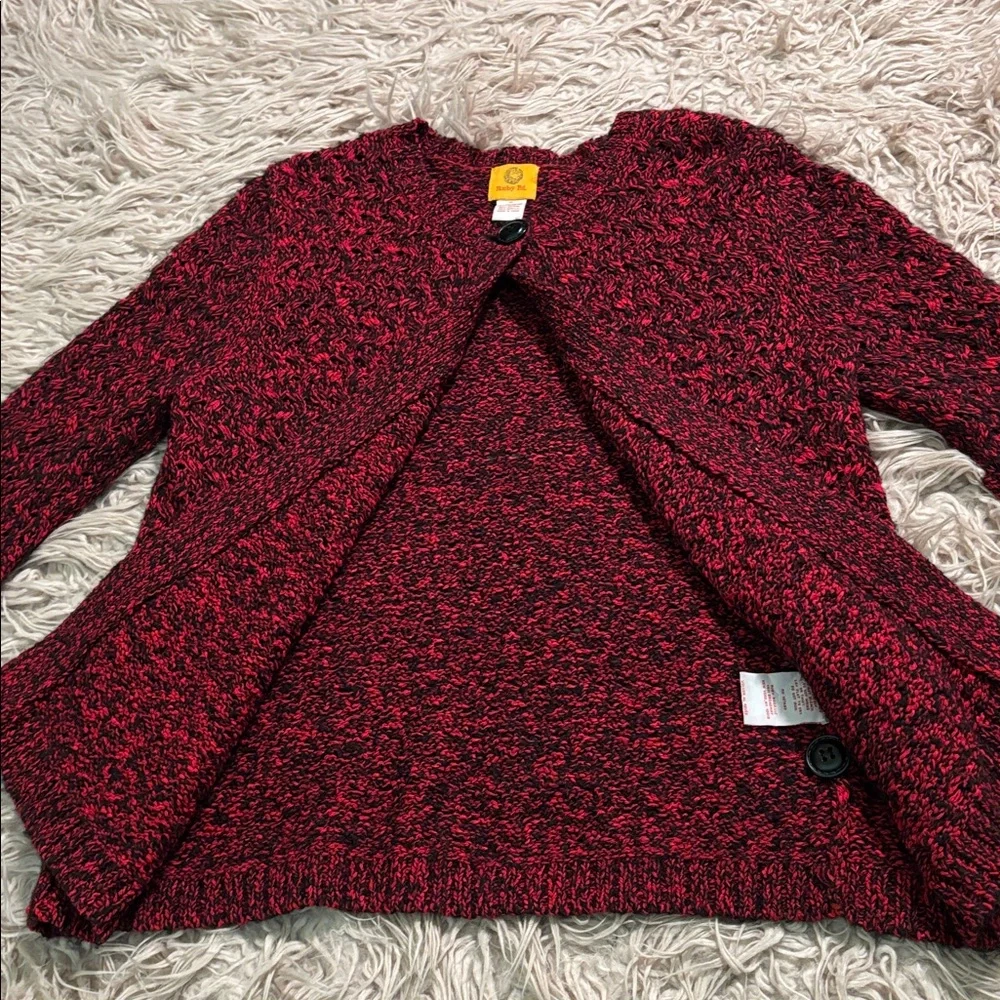 Ruby Rd Marled One Button-Front Cardigan - Picture 9 of 11